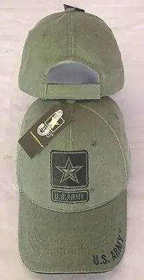 US Army Olive Drab Star Emblem Embroidered Military Licensed Cap HAT • $14.44