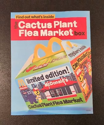 McDonalds Adult Happy Meal Cactus Plant Flea Market CPFM Collectable Toy Flyer • $3.95