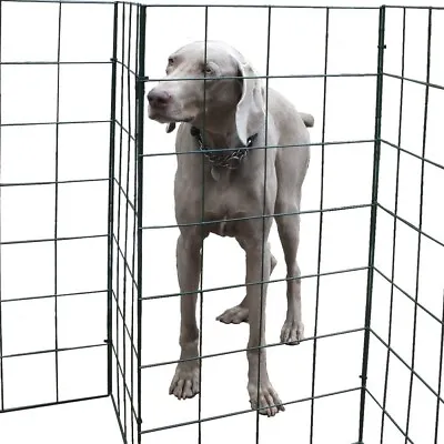 Folding Dog Fence Gate Barrier Fencing Pen Garden Foldable Free Standing Panels • £135