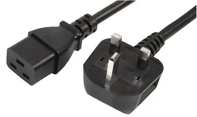£13.58 • Buy Uk Plug To Iec C19 Power Lead, 16a, 3m Black, Power Cable For Pro Elec