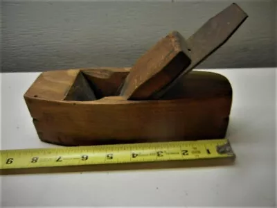 1888 Antique Primitive D. R. Barton Smaller 8  No. 24 Wood Plane Hand Tool • $35