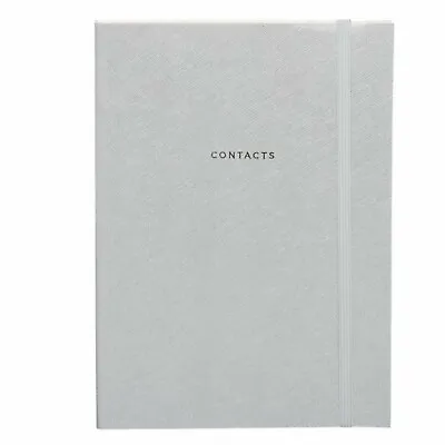 WHSmith Chunky A5 Faux Leather Effect Silver Contacts Address Book • £8.99