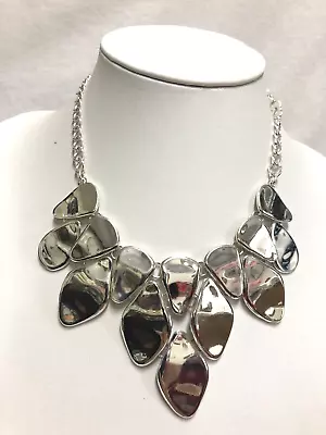 Style & Co Necklace Earrings Ring Floral Stretch Band Silver Tone Lot Of 3 • $29.95