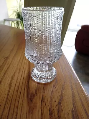 Vintage Finnish Tapio Wirkkala Glass Stein Melting Ice Design Perfect Condition  • £25