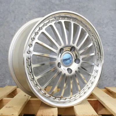 TSW Silverstone Silver Machined Spoke Faces Lip 18x8 35 5x120 Wheels Set Of Rims • $905.41