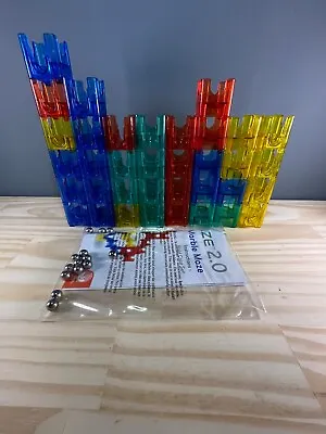 Q-BA-MAZE 2.0 Bold Color Set Marble Maze COMPLETE W/36 Cubes 14 Marbles Mindware • $18.95