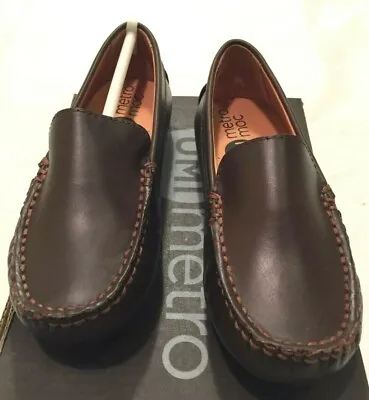 Umi Metro Saul Boys'  Brown Leather Shoes Mocassins UK Infant 7.5 / EU25 RRP£48 • £23.99