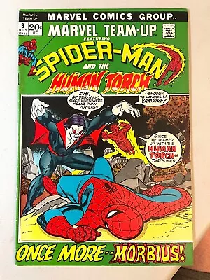 MARVEL TEAM-UP #3 SPIDER-MAN - 1972 - 3rd APP OF MORBIUS! High Grade • $159.95