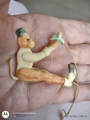 Antique Toy Celluloid Monkey Hanging Climber Marionette • $24.50