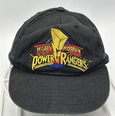 Vintage 1994 Saban Mighty Morphin Power Rangers Snapback Hat Cap Black Kids 4-7x • $14.95