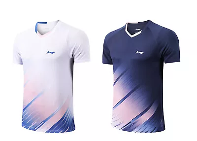 2023 NEW Li-Ning Men's Badminton T-Shirts Table Tennis Clothes Sports Tops • £22.79