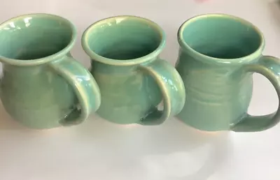 Signed Vera Cappuccino Cup Sea Shore Aesthetic Aqua Salt Glaze 8oz Stoneware Mug • $20