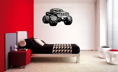 Monster Truck Boys Decal Wall Art Vinyl Decor Sticker Room Sports Bedroom Kids • $16.54