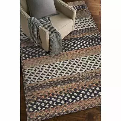 $192 • Buy Capel Rugs Drifter Cross Sewn Wool Blend Cognac Multi Country Braided Rug 