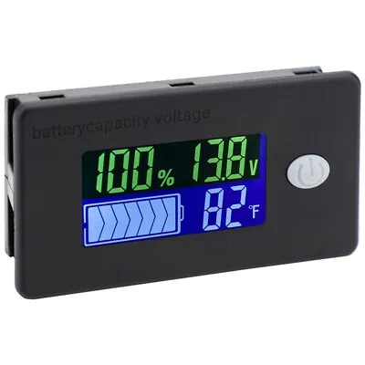 Battery Capacity Monitor 10-100V Battery Meter 12V 24V 48V Percentage Voltage • $9.99