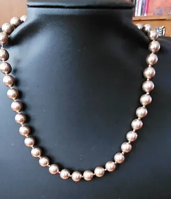 Vintage Japan Single Strand Glass Faux Pearl Necklace • $3.50