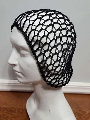 Reproduction 1940s Snood Black Hair Net Vintage Style WWII Reenactment Rayon • $6.49