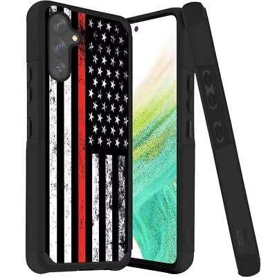 Thin Red Line Flag Impact Shockproof Dual-Layer Case For Samsung Galaxy A54 5G • $14.95