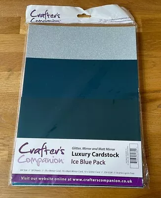 ICE BLUE LUXURY CARD STOCK - A4 250 Gsm - Mirror Glitter & Matt Mirror • £4.50