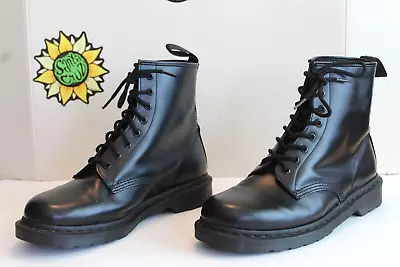 Dr. Martens Men's 1460 MONO SMOOTH Boots Black Leather US Size 12 (UK 11) • $99