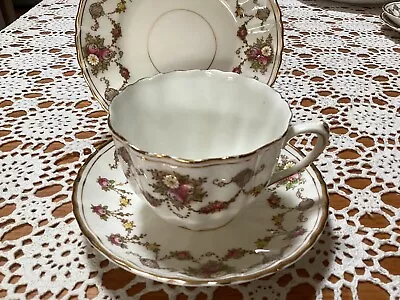 Vintage SALISBURY Trio Bone China England Ribbed Edge Cup Saucer Plate Lot 3 • $25