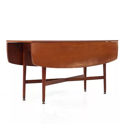 Kipp Stewart For Drexel Declaration MCM Walnut Drop Leaf Dining Console Table • $3437