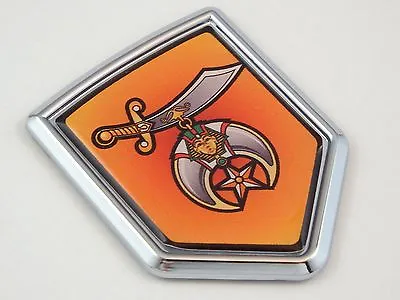 Shriners Masonic Decal Car Chrome Emblem Sticker Badge Crest Auto Bike • $8.99