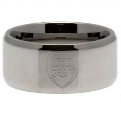 £21.41 • Buy Arsenal FC Band Ring Small Size R Stainless Steel Chrome Finish Official Product