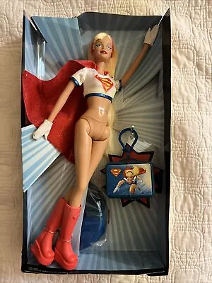 $16.99 • Buy Barbie Supergirl Doll Figure DC Comics 2003 With Keychain Lunchbox Boots Cape