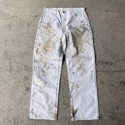 Vintage Dickies Mens 34x34 Distressed Paint Splattered Wide Leg Painter Pants • $35.95