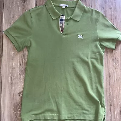Burberry Brit Polo Shirt Mens Size S Olive Green #D • $44