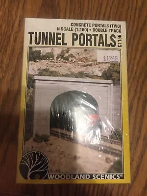 Woodland Scenics N Scale Tunnel Concrete Double Portal (2) C1156 • $8.50