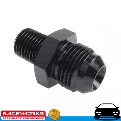 RACEWORKS AN8 8AN Male Flare To NPT 1/8  Straight Fuel Oil E85 Diesel • $10.93