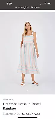 Linen Maxi Dress Alessandra Rainbow Size  Xxl (fit Size 16-18) • $80