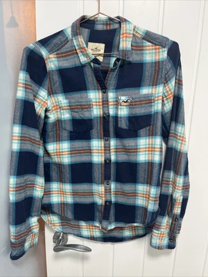 £1.99 • Buy Holister Women’s XS Blue Check Shirt