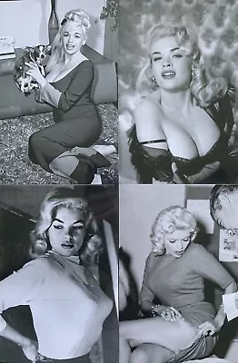 JAYNE MANSFIELD HOLLYWOOD ACTRESS SET OF 4 UNSIGNED PHOTOS 10cm X 15cm • £3.99