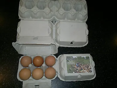 Xl Boxes 100 Half Dozen Quality 'flat Top' Egg Box For Labels  Med/lge & Xl Egg  • £20.70