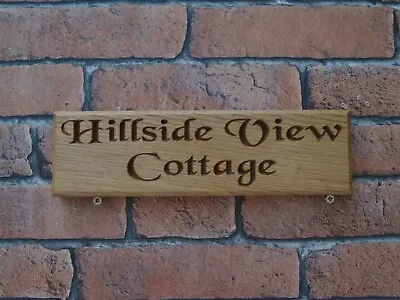 Personalised Wooden House Name Plaque/Signs- Solid Wood OakPorch Conservatory • £11.50