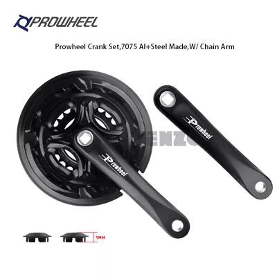 Prowheel Triple Cranksets 3*6/7/8 Spd Crank Arm 170mm MTB 24-34-42T W/ Chain Arm • $25.99