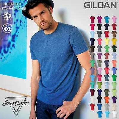 £5.76 • Buy Gildan Softstyle T-Shirt Plain Soft Cotton Short Sleeve Round Crew Neck Top Mens
