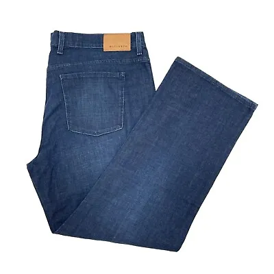 Mott & Bow Jeans Men's Size 42 X 32 Straight Fit Dark Wash Stretch Denim Casual • $29.74
