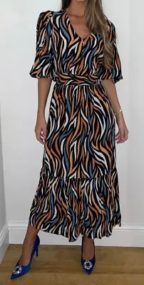 £18 • Buy Brand New Wallis Puff Sleeve Print Dress Sizes UK 8,10,12,14,16,18,20