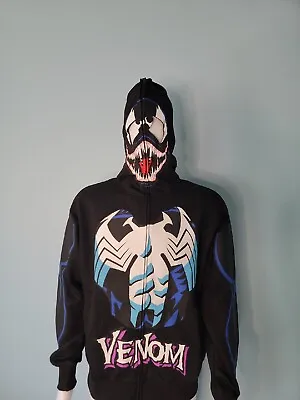 Venom Marvel Comics Mens XL Zip Up Hoodie Sweatshirt Costume New  • $55