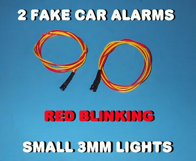 FAKE CAR ALARM LED LIGHT- 3mm RED FLASHING 12v 24v  BLINK BLINKING FLASH • $5.99