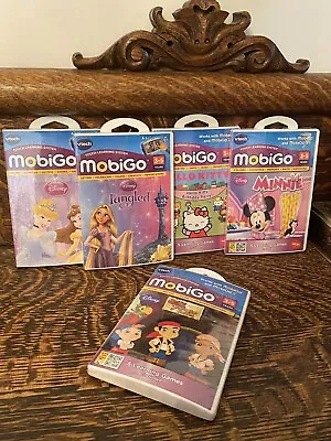 MobiGo Vtech Games Sealed Lot Of 5 Disney Hello Kitty Educational Games • $54.46