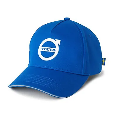 Volvo Cars And Trucks 3D Feel Iron Mark & Reflective Piping Blue & White Hat/Cap • $22.19