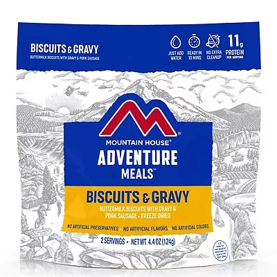  6 Biscuits & Gravy Mountain House Freeze Dried Food Pouches • $57.99