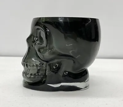 NEW Pottery Barn Blown Glass Skull Ice Bucket Halloween Barware~Black Ombre • $52.49