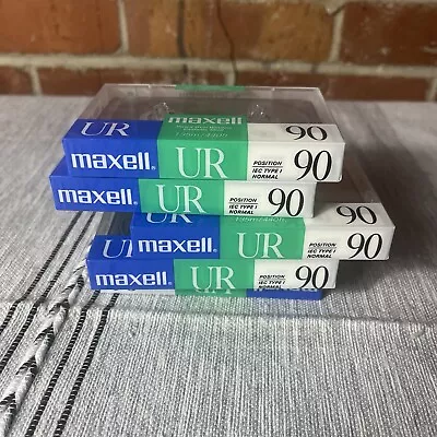 Maxell UR 90 IEC Type I Normal Bias Audio Cassette Tapes Lot Of 5 New Sealed • $15