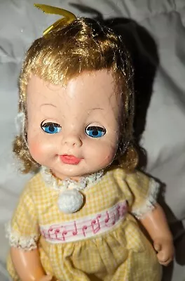 RARE 1964 Vintage HORSMAN 12  Wind-Up Baby Doll Plays Lullabye Head MOVES  • $49.99